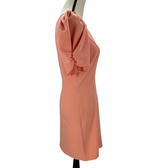 Chelsea28 Short Sleeve V Neck Sheath Dress - Peach Pink - size Small - Picture 2 of 9